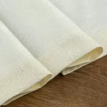 Nakładka 85x85 LILIAN kremowa wzór roślinny z nicią złotą wykończony listwą - 4