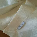 Nakładka 85x85 LILIAN kremowa wzór roślinny z nicią złotą wykończony listwą - 3