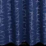 Zasłona na przelotkach 140x250 EVI granatowa z błyszczącym srebrnym nadrukiem geometrycznym - 7