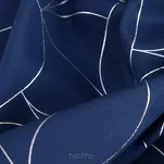 Zasłona na przelotkach 140x250 EVI granatowa z błyszczącym srebrnym nadrukiem geometrycznym - 3