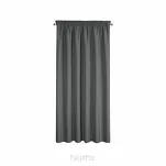 Zasłona na taśmie 140x175 RITA jednokolorowa grafitowa z miękkiej tkaniny - 9