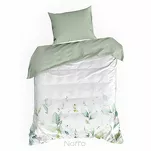 Pościel z mikrowłókna 220x200 VERANO 10 biała oliwkowa wzór kwiatowy Design 91 - 6