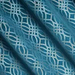 Zasłona na przelotkach 140x250 ARETA welwetowa ciemny niebieski ze srebrno złotym nadrukiem w stylu boho - 7