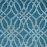 Zasłona na przelotkach 140x250 ARETA welwetowa ciemny niebieski ze srebrno złotym nadrukiem w stylu boho - 6