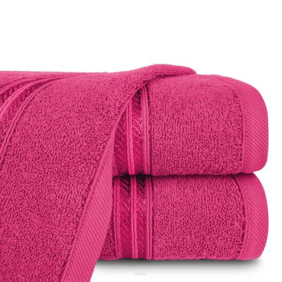 Ręcznik bawełniany 50x90 LORI różowy z delikatną bordiurą z błyszczącą nicią