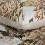 Pościel satynowa 220x200 SPRING 17 beżowa z wzorem egzotycznych liści z kolekcji Classic - 2