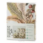 Pościel satynowa 220x200 SPRING 17 beżowa z wzorem egzotycznych liści z kolekcji Classic - 7