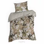 Pościel satynowa 220x200 SPRING 17 beżowa z wzorem egzotycznych liści z kolekcji Classic - 5