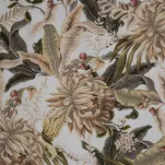 Pościel satynowa 220x200 SPRING 17 beżowa z wzorem egzotycznych liści z kolekcji Classic - 4