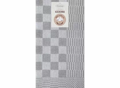 Komplet ścierek kuchennych 2x50x70 MAURO srebrne w kratkę z bawełny