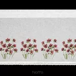 Zazdrostka gotowa w tunelu 150x60 ISA biała z etaminy zdobiona koronką z nadrukiem kwiatowym - 8