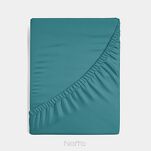 Prześcieradło z satyny bawełnianej z gumką NOVA 3 turkusowe 160x200 - 3