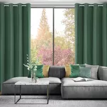 Zasłona gotowa na przelotkach 140x250 ADARI ciemna zieleń jednokolorowa z matowej tkaniny - 10