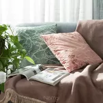 Poszewka welwetowa 45x45 VELVET 73A różowa z przecieranym marmurkowym wzorem - 2