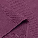 Dywanik bawełniany 60x90 JESSI amarantowy w pasy z delikatnym tłoczeniem - 4