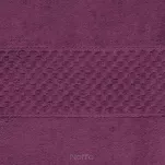 Dywanik bawełniany 60x90 JESSI amarantowy w pasy z delikatnym tłoczeniem - 3