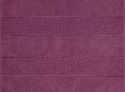 Dywanik bawełniany 60x90 JESSI amarantowy w pasy z delikatnym tłoczeniem