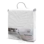 Narzuta 170x210 BONI 6 biała pikowana z mikrofibry botaniczny wzór liści - 2