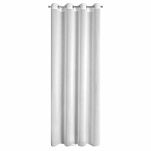 Zasłona na przelotkach 140x250 VESTA biała w stylu eko z błyszczącą nicią - 5