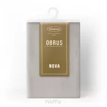 Obrus welwetowy 140x180 MELINDA srebrny wykończony mankietem - 2