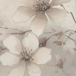 Pościel z makosatyny 160x200 FLORIN Eva Minge beżowa kremowa designerski wzór Premium - 2