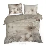 Pościel z makosatyny 160x200 FLORIN Eva Minge beżowa kremowa designerski wzór Premium - 4