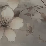 Pościel z makosatyny 160x200 FLORIN Eva Minge beżowa kremowa designerski wzór Premium - 6