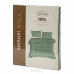 Pościel satynowa 220x200 NOVA 3 jednokolorowa gładka szałwiowa - 7