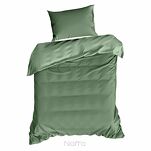 Pościel satynowa 220x200 NOVA 3 jednokolorowa gładka szałwiowa - 5