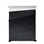 Narzuta welwetowa 220x240 LUIZ 5 czarna pikowana w subtelny geometryczny wzór z kolekcji Design 91 - 4