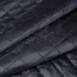 Narzuta welwetowa 220x240 LUIZ 5 czarna pikowana w subtelny geometryczny wzór z kolekcji Design 91 - 3