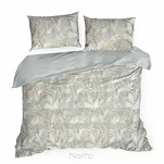 Pościel satynowa 180x200 NIKA 43 jasny szary z motywem roślinnym z kolekcji Nova Print - 5