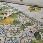 Bieżnik gobelinowy 45x140 009 naturalny z nadrukiem żółtych cytryn - 4