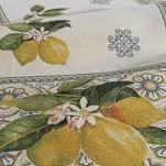 Bieżnik gobelinowy 45x140 009 naturalny z nadrukiem żółtych cytryn - 3