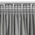 Zasłona na taśmie 140x270 CARLI welwetowa srebrna jednokolorowa zdobiona w dolnej części falbanami z paskiem cyrkonii - 9