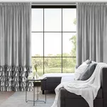 Zasłona na taśmie 140x270 CARLI welwetowa srebrna jednokolorowa zdobiona w dolnej części falbanami z paskiem cyrkonii - 11