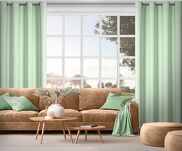 Zasłona na przelotkach 140x250 RITA jednokolorowa szałwiowa z miękkiej tkaniny - 9