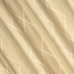 Zasłona gotowa na przelotkach 140x250 MARGO welwetowa Pierre Cardin beżowa zdobiona złotym haftem w romby - 4