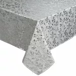 Obrus 140x220 SIMONA z błyszczącym srebrnym nadrukiem gałązek - 5