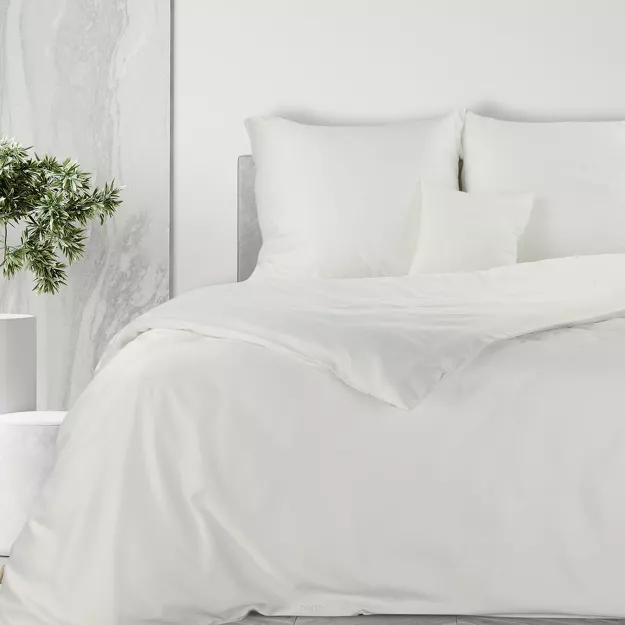 Pościel bawełniana 160x200 HARMONY biała gładka