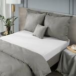 Prześcieradło z bawełny jersey 3 z gumką kremowe 240x220 - 9