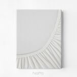 Prześcieradło z bawełny jersey 3 z gumką kremowe 240x220 - 4