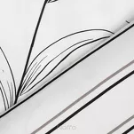 Pościel satynowa 220x200 SPRING 33 biała z wzorem czarnych kwiatów z kolekcji Classic - 2