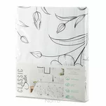 Pościel satynowa 220x200 SPRING 33 biała z wzorem czarnych kwiatów z kolekcji Classic - 8