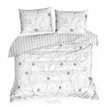 Pościel satynowa 220x200 SPRING 33 biała z wzorem czarnych kwiatów z kolekcji Classic - 7