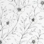 Pościel satynowa 220x200 SPRING 33 biała z wzorem czarnych kwiatów z kolekcji Classic - 5