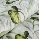 Pościel bawełniana 220x200 ELLEN biała z wzorem zielonych egzotycznych liści z kolekcji Classic Family - 4