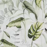 Pościel bawełniana 220x200 ELLEN biała z wzorem zielonych egzotycznych liści z kolekcji Classic Family - 2