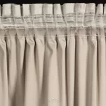Zasłona na taśmie 140x270 DANI welwetowa beżowa jednokolorowa zdobiona w dolnej części falbanami - 8