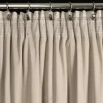 Zasłona na taśmie 140x270 DANI welwetowa beżowa jednokolorowa zdobiona w dolnej części falbanami - 10